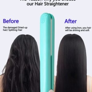 Hairdresser does hair style of woman